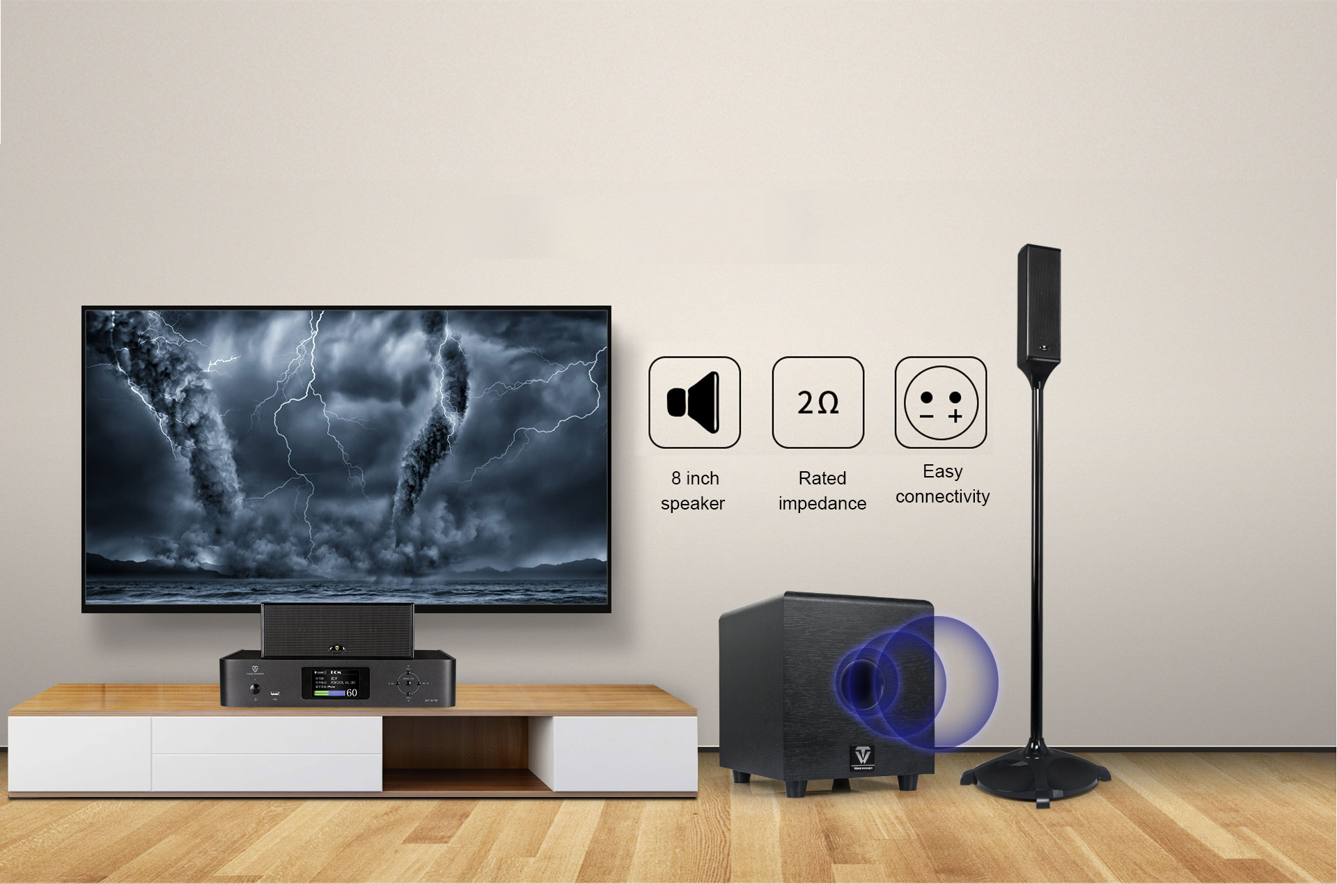 Tonewinner blue tooth wireless 5.1 home theatre theater speakers